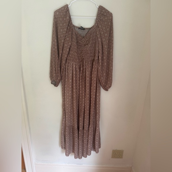 Blue 84 Boho Brown‎ Long Sleeve Sundress - Picture 1 of 5